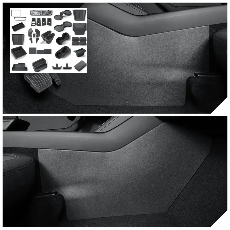 

Для Tesla Model Y Juniper 2025 + черный внутренний декор, центральный ящик для хранения, панель, наклейка, чехол для очков, дверной лоток для хранения