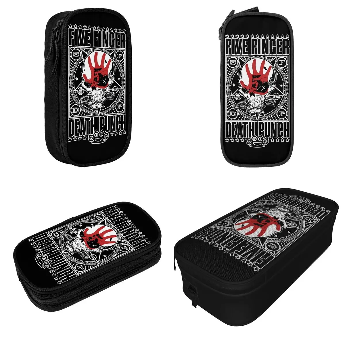 Imagem -02 - Lápis Case com Zipper para Estudantes Dedo Death Punch Pen Holder Estudante Bolsas Grande Capacidade Acessórios Escolares 5fdp