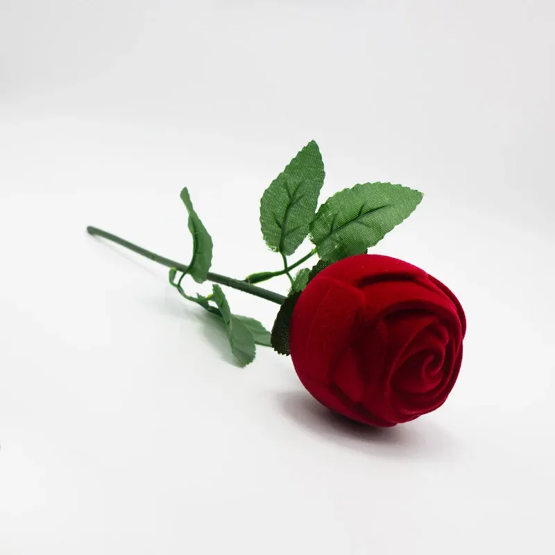 1pc Simulated Rose Ring Box – Rose Bouquet Engagement Ring Presentation Box - view 3