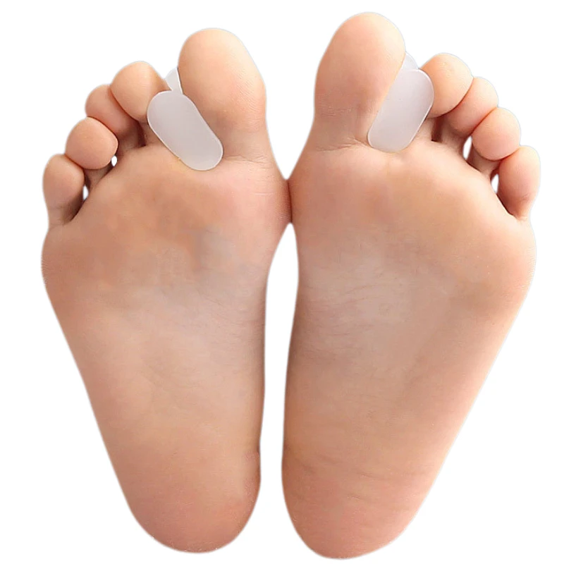 Pemisah Gel silikon jari kaki 3 pasang, korektor penghilang nyeri, pelurus pedikur Bunion Hallux Valgus