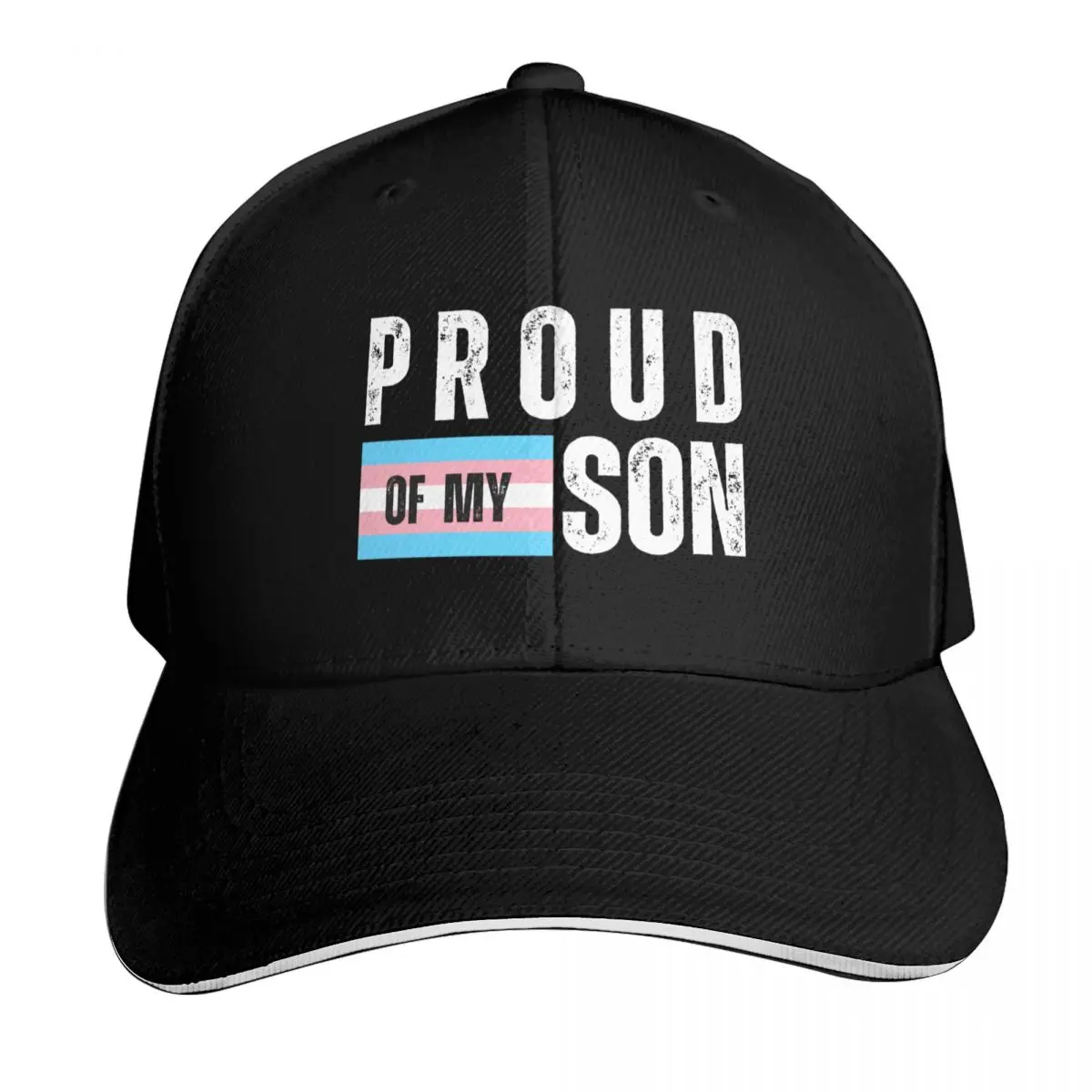 PROUD OF MY TRANSGENDER SON TRANSGENDER SON PRIDE TRANS FLAG PROUD PARENT Baseball Cap Men Women Casual Summer Sport Sun Cap