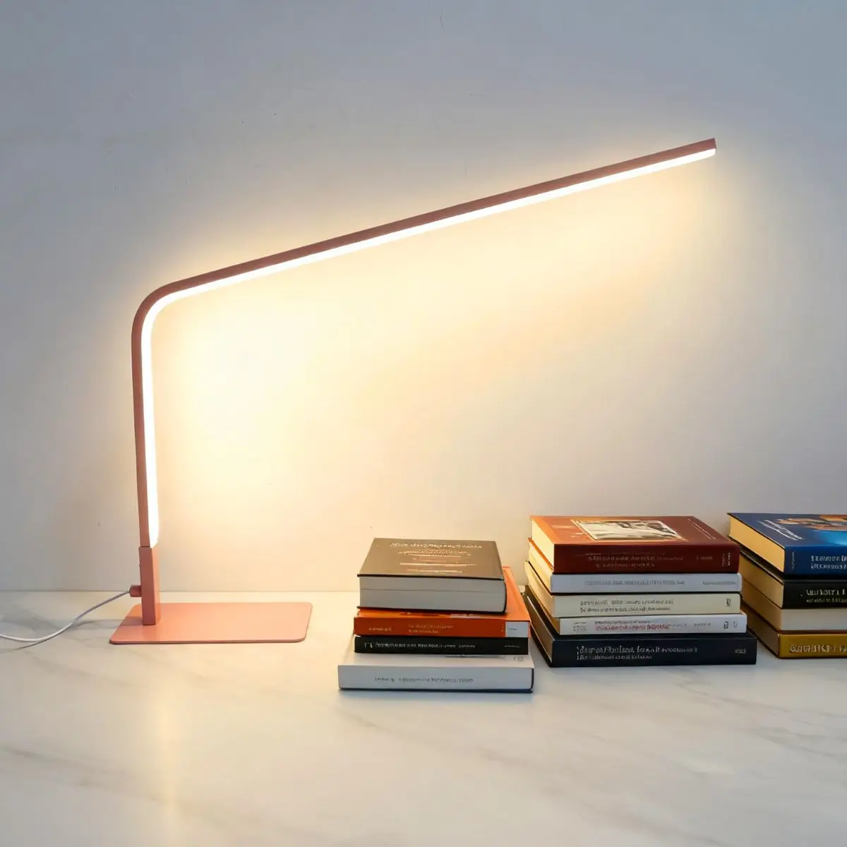 ضوء LED لحماية العين بخط بسيط وحديث، ضوء USB ثلاثي الألوان، إضاءة ديكورية للقراءة في مكتب غرفة النوم