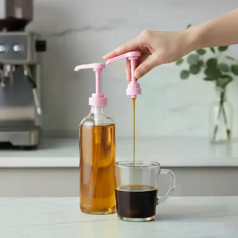 5X Syrup Pump Coffee Syrup Pump Dispenser Syrup Pump Press Action Pump Head For Coffee Syrups For Juice Bottle Dispenser