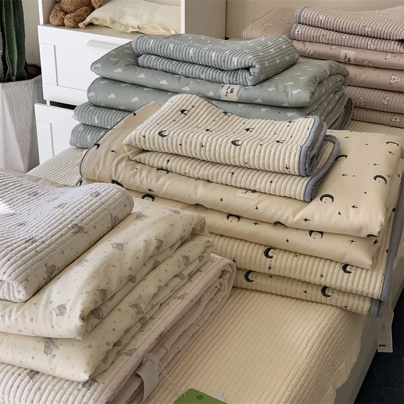 

Настраиваемая корейская версия хлопкового чехла для кровати со звездным небом, вишней, гусиным лебедем, комплект из трех предметов