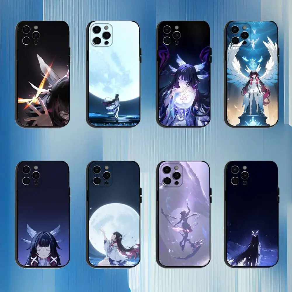 

Genshin C-Columbina Phone Case For iPhone 16,15,14,13,12,11 Plus,Pro Max, Others Soft Black Cover