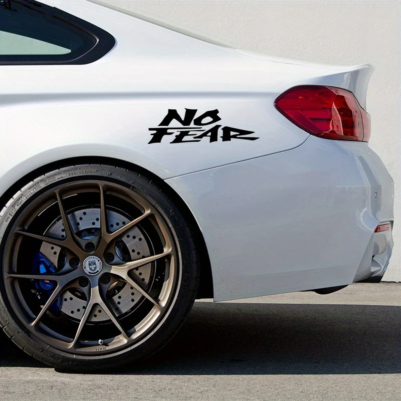 

1PC Bold "No Fear" Car Decals – Multi-Color Waterproof Vinyl Stickers for Auto Exterior & Personalized Decor (15cm)