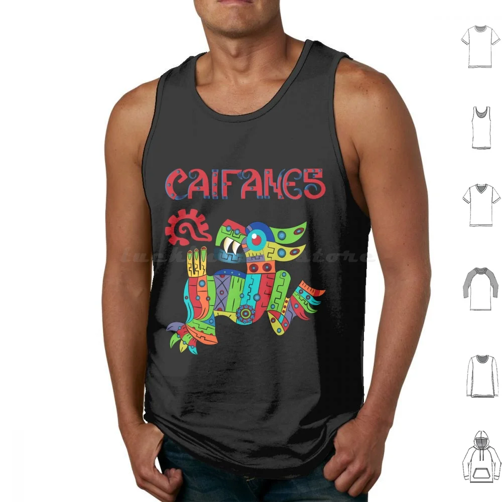 Mazatl Camisetas sin mangas Estampado Algodón Caifanes México Maztl Azteca Maya Df Cdmx Palacio De Los Deportes Concierto Chingon Toxica