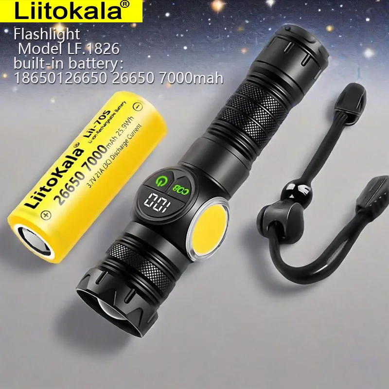 

LiitoKala Portable Digital Outdoor Flashlight LF-1826