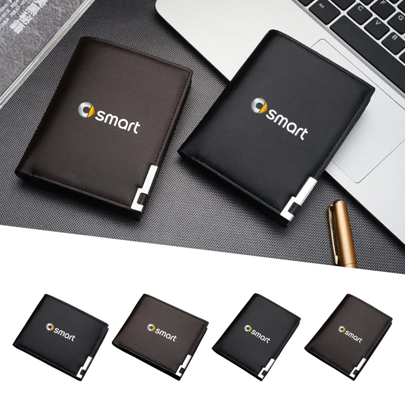 منظم رخصة قيادة السيارة حامل بطاقة التأمين محفظة المحفظة لـ Smart Fortwo 451 450 453 Forfour EQ Cabrio ROADSTER Coupe