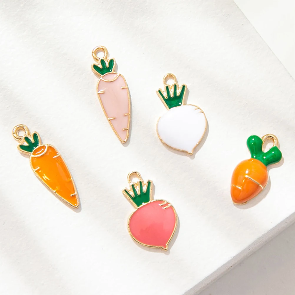 

10pcs Carrot Charms Easter naments Jewelry Making Accessories Pendants DIY Necklace Bracelet Earrings Supplies