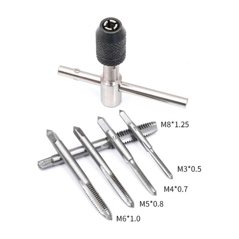 T Type Machine Hand Tap Wrench vite filettatura rubinetti alesatore punta da trapano M3-M12 supporto per rubinetto utensili manuali Tap & Die Set accessori