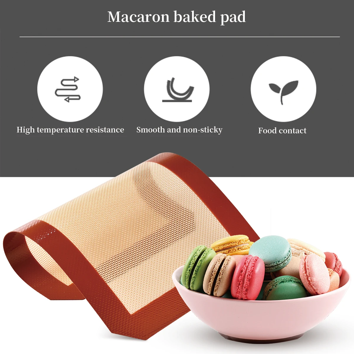 30*20CM Reusable Silicone Baking Mats Non-Stick BBQ Grill Pad Baking Sheet Oven Mat Picnic Cooking Cookie Tray Barbecue Tools