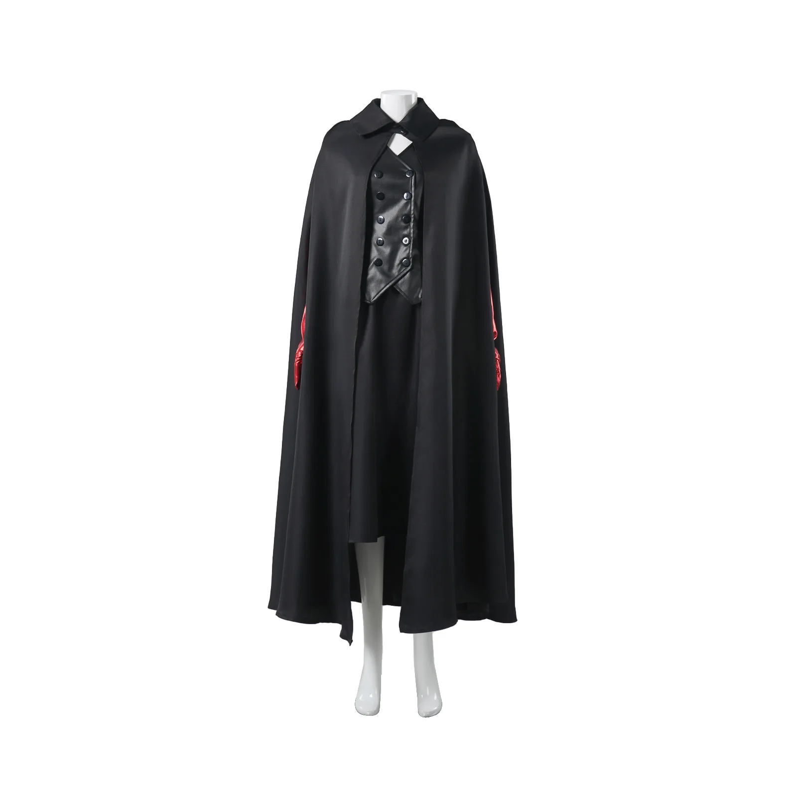 

Movie Cosplay Costume Black Dress-up Outfit For Edith Movie Character Dress-up Suit
