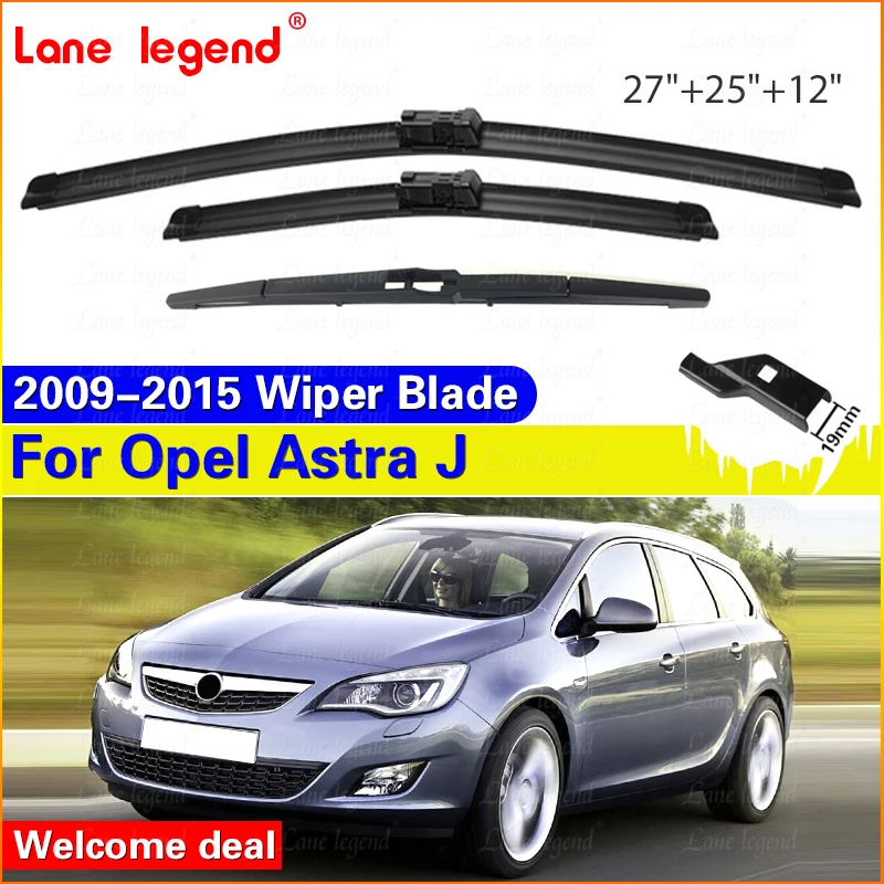 

Wiper Front & Rear Wiper Blades Set For Opel Astra J 2009 2010 2011 2012 2013 2014 2015 Windshield Windscreen Window 27"+25"+12"