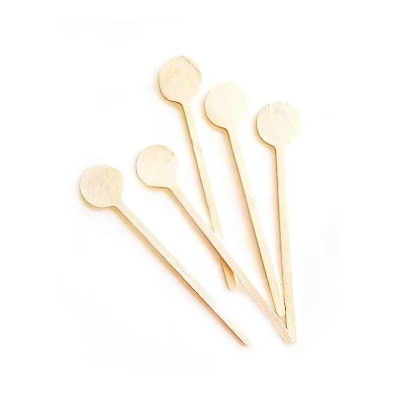 

Biodegradable Cocktail Mixer Bamboo Stick Tools Cocktail Pickaxe Disposable Ice Cream Tools