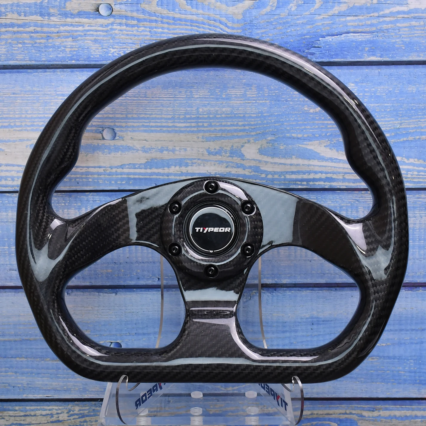 

Tiypeor 325mmtrue Carbon Fiber Pattern D-Type Flat Bracket Steering Wheel for Racing Style