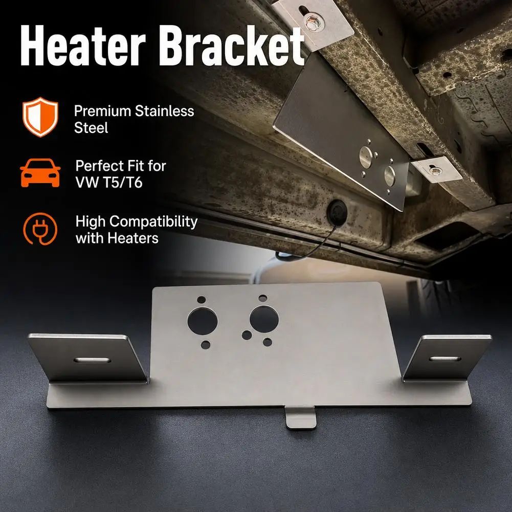 Stainless Steel Diesel Parking Heater Floor Mounting Bracket Universal Mounting Plate For VW T5 T6 Webasto Eberspacher
