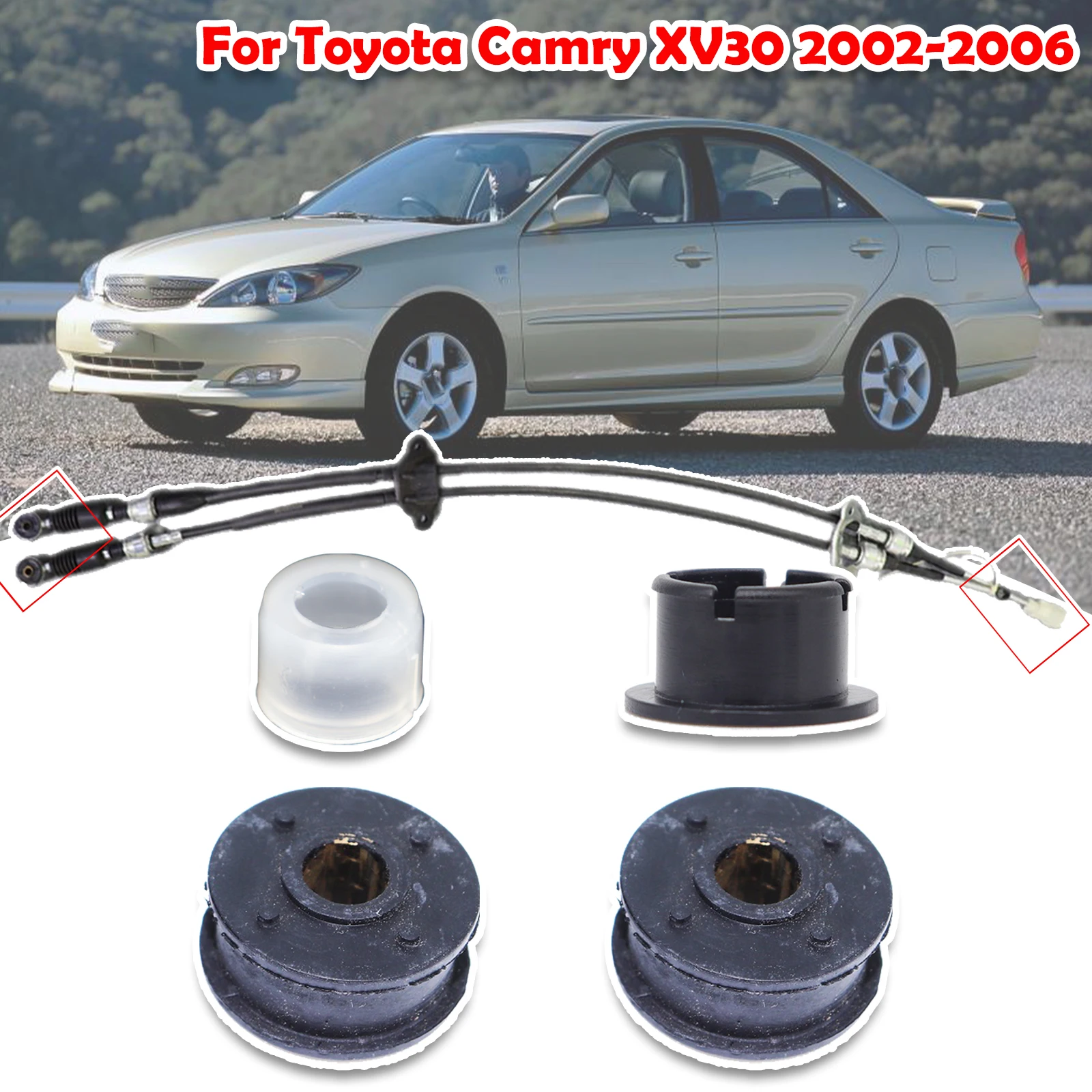 

For Toyota Camry XV30 Manual Gearbox Shift Cable Linkage Bushing Shifter Lever Selector Rod Connect Bushing 2002 2003 2004- 2006