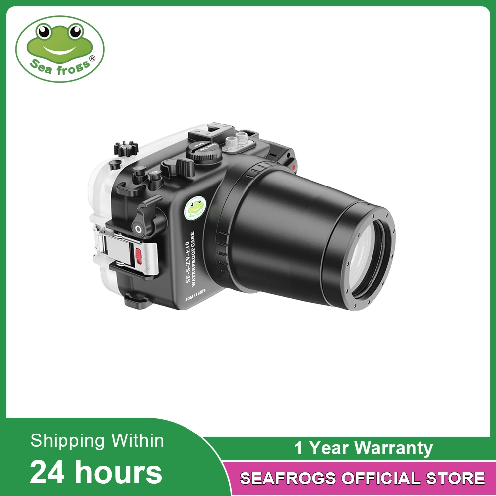 Seafrogs 40meter Waterproof Diving Camera Housing With Standard Port For Sony ZV -E10  28-70mm ,90mm ,10-18mm Lens