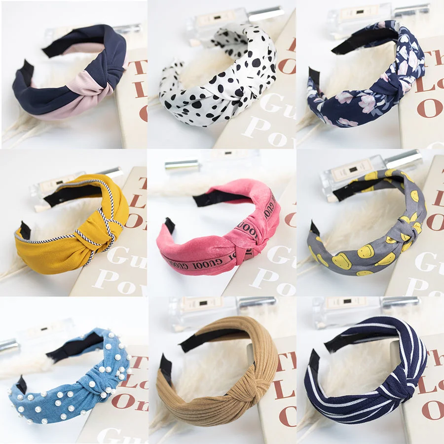 New Flower Headbands For Women Hair Hoop Knot Turban Headband Elastic Hairband Hair Accessories for Girls No Slip Stay