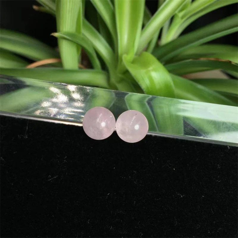 High Quality S925 Silver Natural Pink Morganite Earrings Fashion Jewelry Healing Energy Stone Gift 1pair