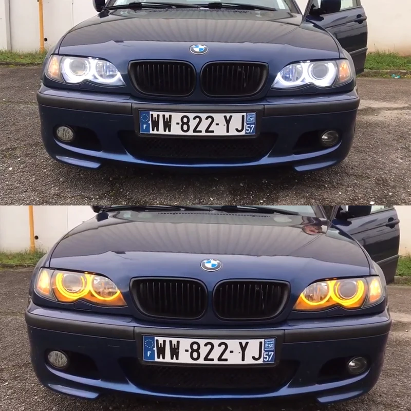 Switchback Cotton Light LED Angel Eye Dual Color do BMW serii 3 E46 316i 318i 320d 320i 323i 328i 330i 325xi 330d 1998-05
