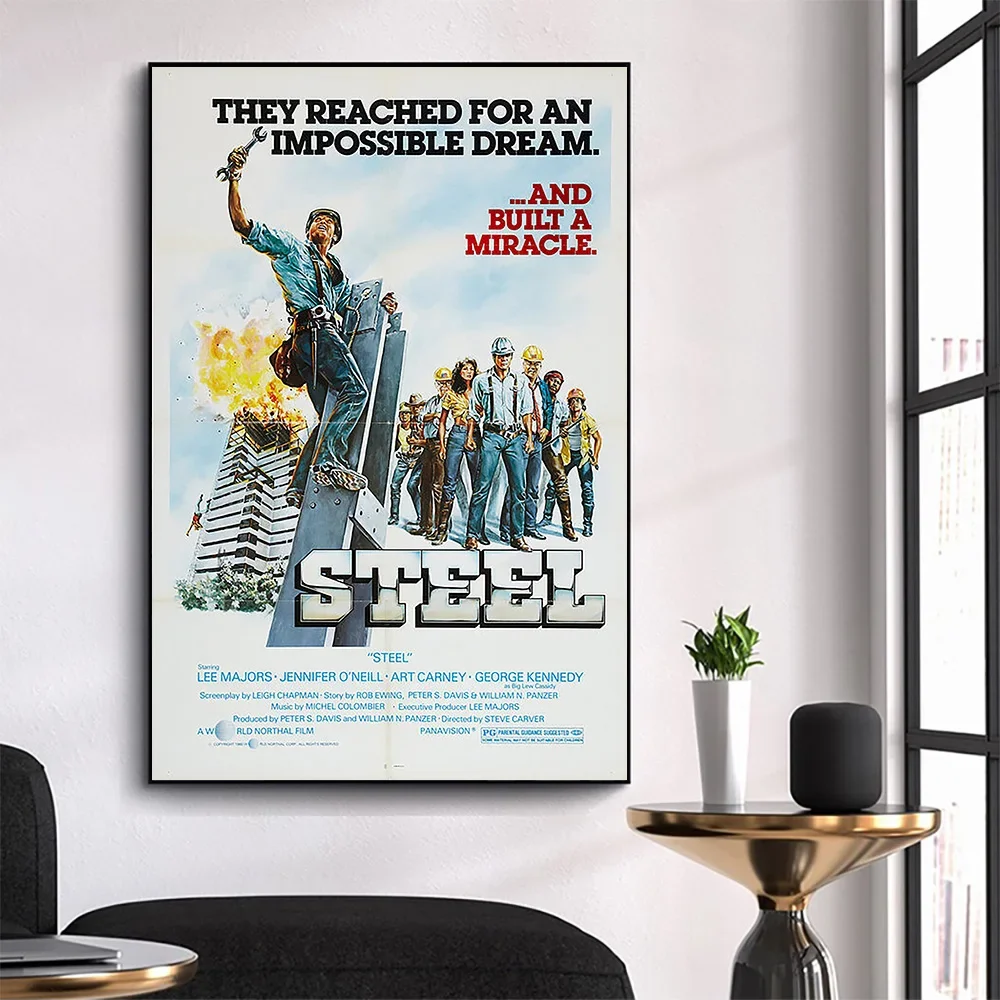 WM3257 Steel Classic Movie HD Silk Fabric Poster Art Decor Indoor Painting Gift