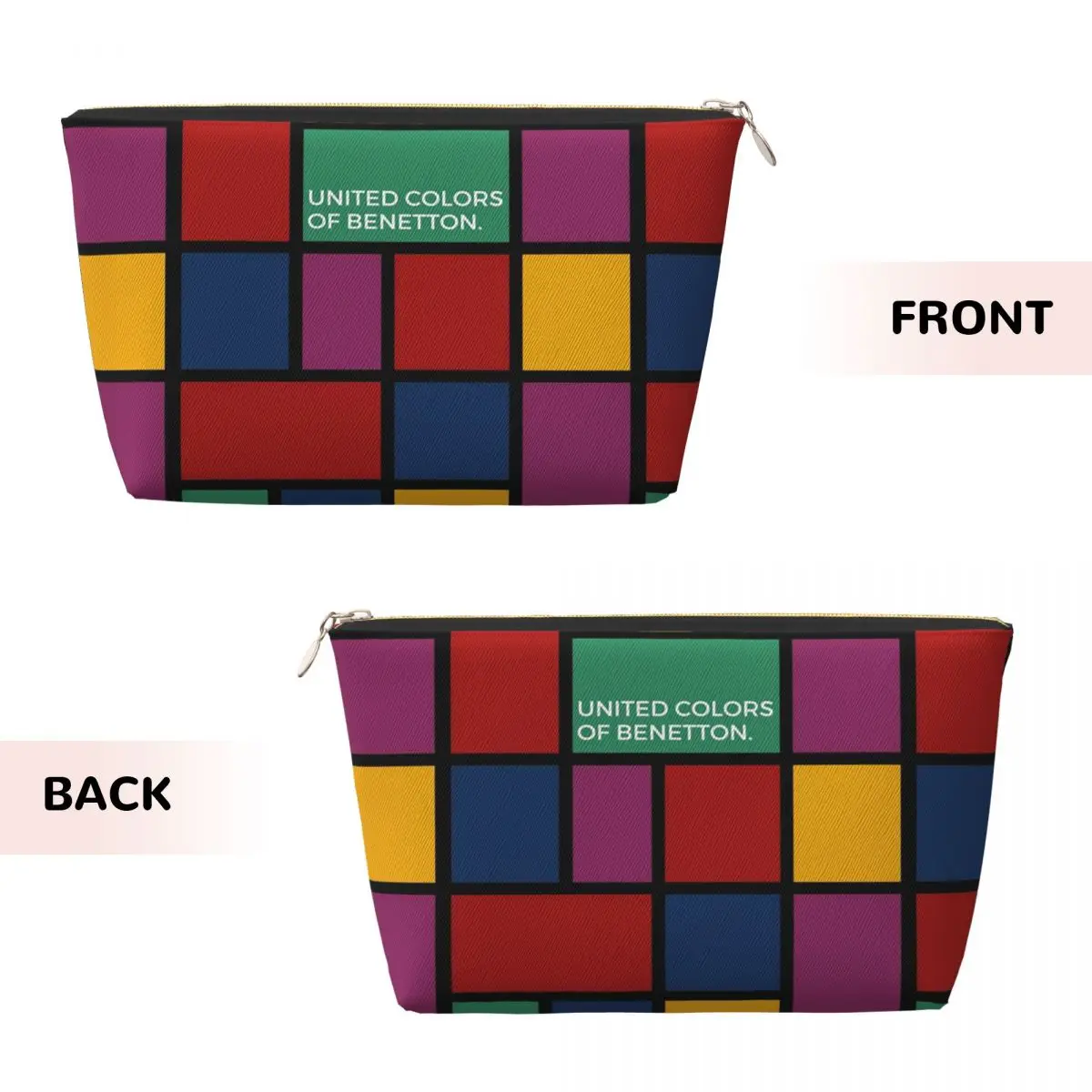 United Colors Of Benetton 7 Bolsa de cosméticos feminina para viagem, organizador de maquiagem, armazenamento de produtos de higiene pessoal, kit dopp