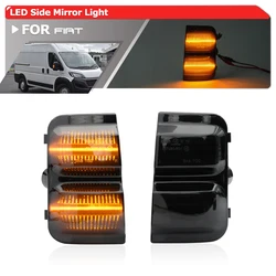 Smoked Upgraded LED Rearview Mirror Direction Repeater Indicators For 2006-2023 Fiat Ducato Peugeot Boxer Citroen Jumper Relay