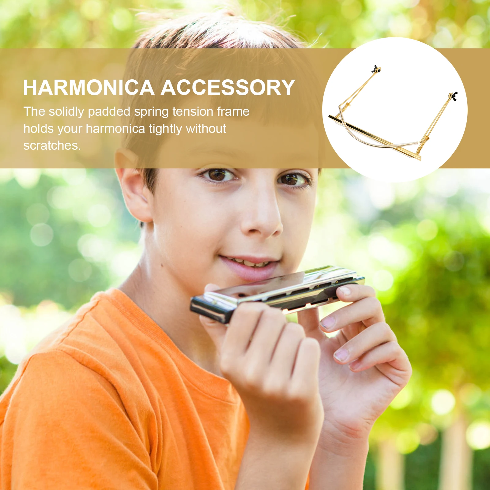 

Harmonica Stand Zinc Alloy Lightweight Portable Harmonica Holder Neck 24 Holes Harp Rack Accessory Musical Instrument