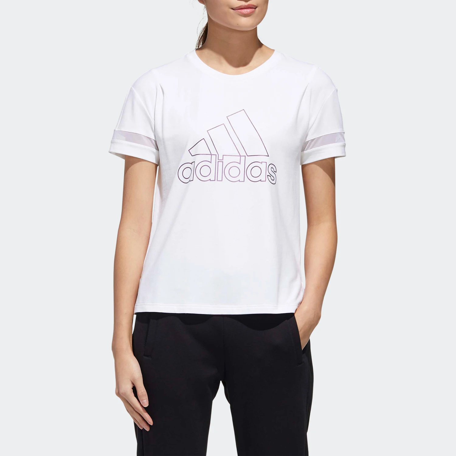 

Adidas подлинная новая сезонная женская повседневная спортивная дышащая футболка с короткими рукавами GJ9022