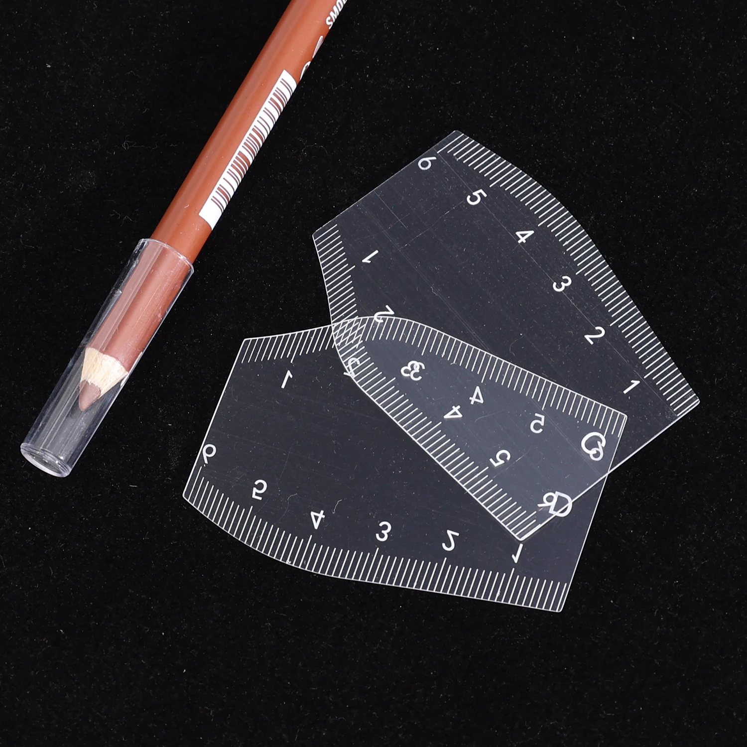 Regla de mapeo de cejas, regla moldeadora de tatuaje de cejas, diseño de dibujo rápido, herramientas fáciles de cejas, plantillas permanentes de Microblading, 5 uds.