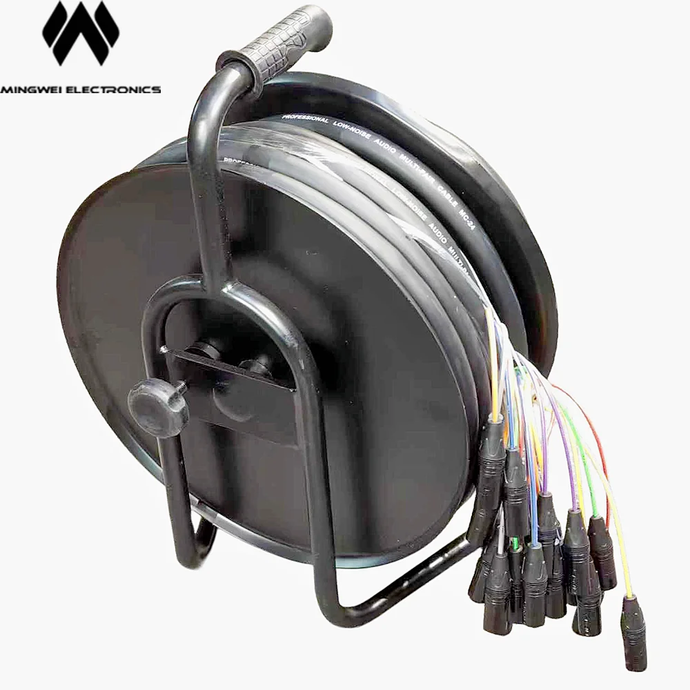 24-Channel XLR Snake Cable 20m Professional Audio Stage Lighting Signal Cable