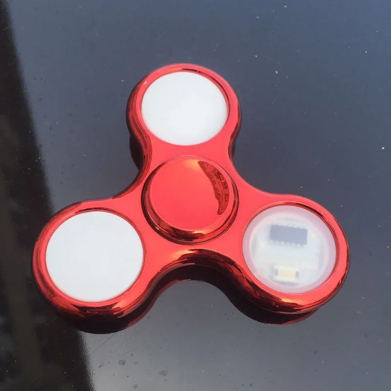 Spinner de mano luminoso para aliviar el estrés, luz LED creativa, 6 colores, cambia de color, en la oscuridad Golw, juguetes para niños, regalos