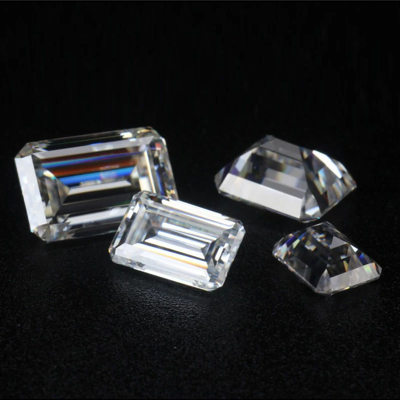 에메랄드 컷 모이사나이트 스톤, 0.2ct ~ 10ct D 컬러, VVS1 실험실 느슨한 보석, 보석 테스터 통과, 파인 쥬얼리