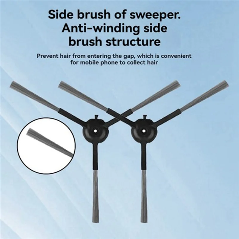 【Berserk】12 Uds Cepillo Lateral para ROIDMI EVE MAX piezas de Robot aspirador autovaciado reemplazo accesorios de repuesto de larga duración