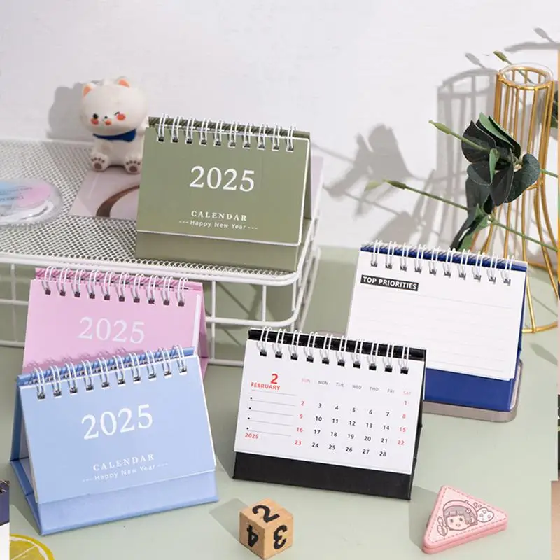 2025 Desk Calendar Standing Desktop Calendar 2025 Calendar Desk Decorations Family Planner 2025 Monthly Calendar for Daily