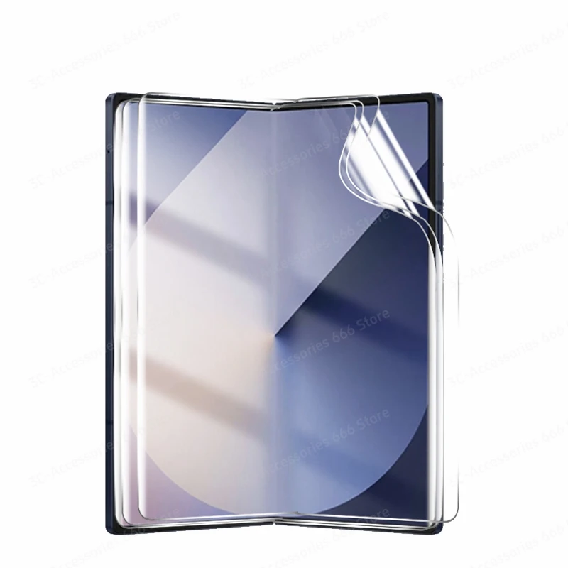 6IN1 Inner Film + External Glass for Samsung Galaxy Z Fold 6 5 4 3 Screen Protector Hydrogel Films Clear Full Protective Glass