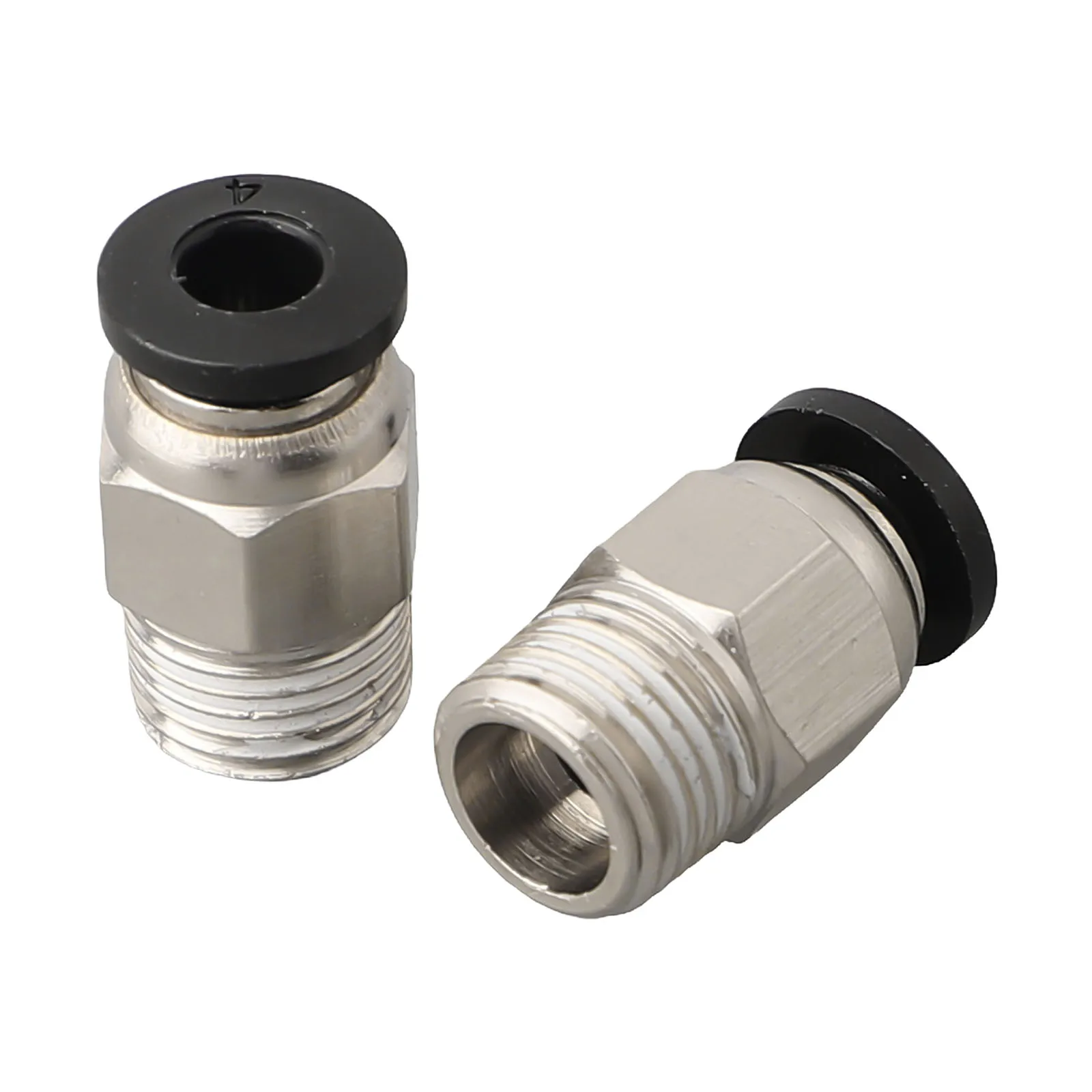 PTFE Straight Pneumatic Connector In Quick PC4-M10 Stainless Steel Tube 10 Pcs External Fitting Male High Quality