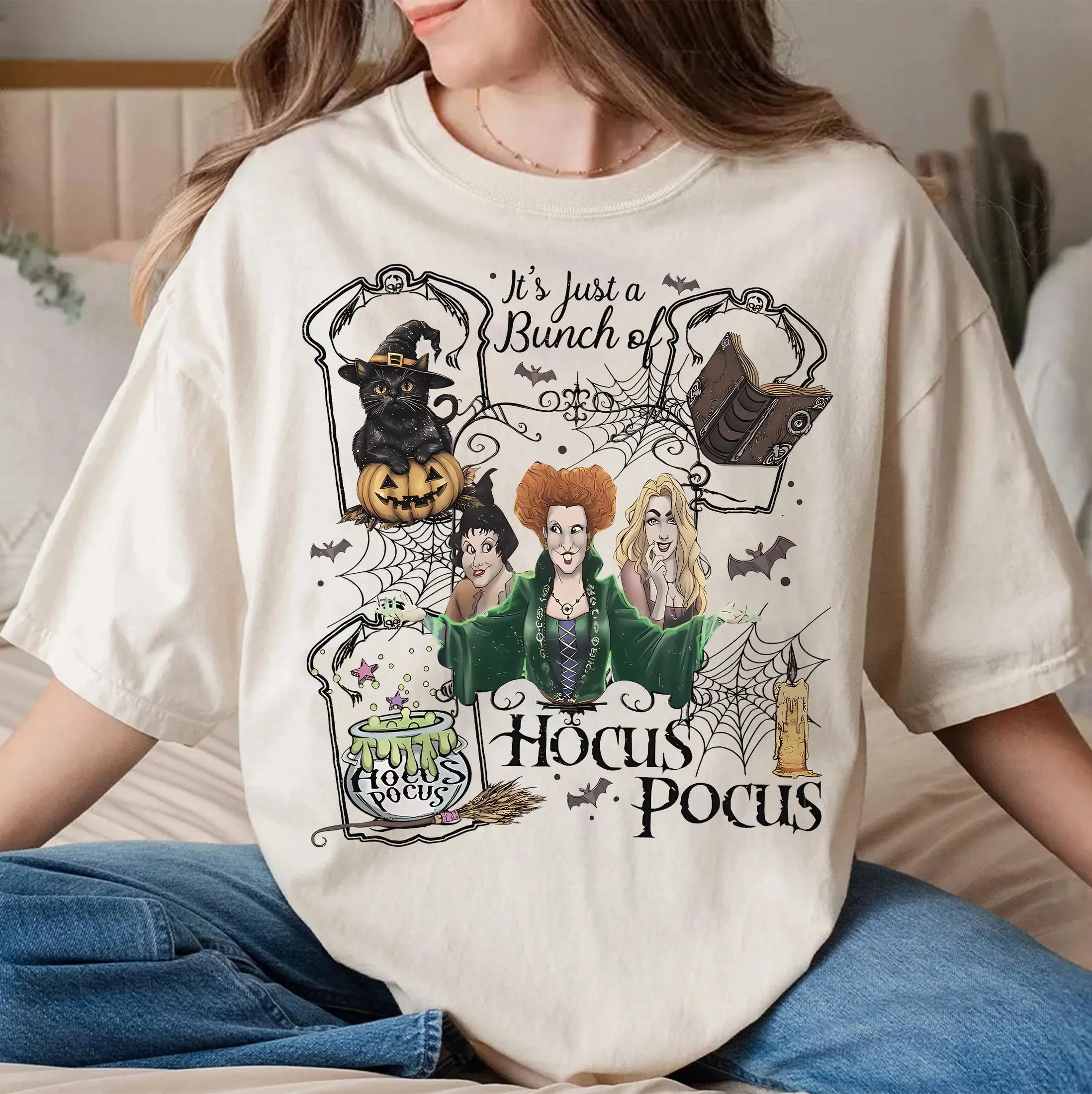 

Женская футболка в стиле ретро в стиле фэнтези, модная футболка из чистого хлопка с короткими рукавами, повседневный универсальный топ в уличном стиле, оверсайз в стиле ретро из фильма