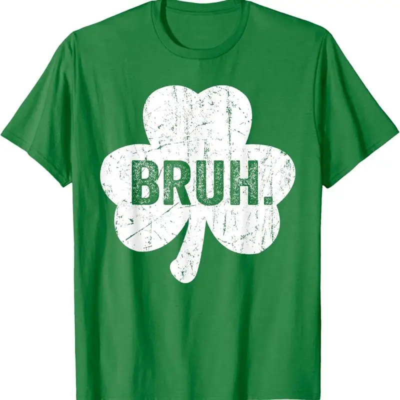 

Футболка Bruh Meme с забавной надписью Bro Greeting, рубашка для мальчика на День Святого Патрика