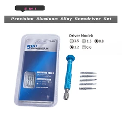 5 In 1 Mini Precision Screwdriver Hand Tools Mobile Watch Phone Precision Screwdriver Screw Cell Repair Kit 5 In 1 Screwdriver