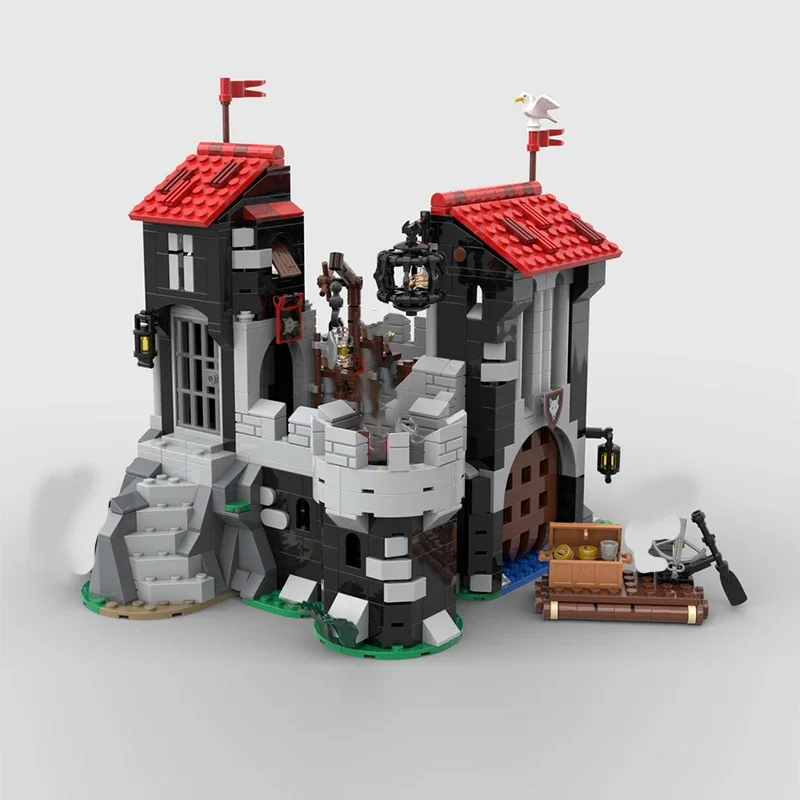 Modelo de jogo popular moc tijolos de construção cena armadilha cais assassinato caverna tecnologia modular presentes feriado montar crianças brinquedos terno