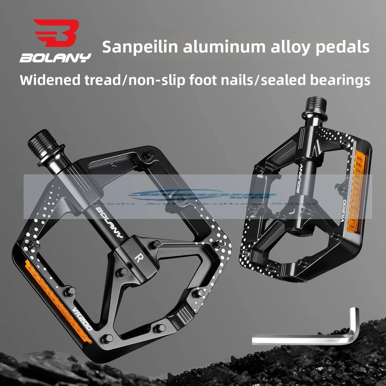 

BOLANY aluminum alloy bicycle pedal 13mm ultra-thin thickness road bike mountain bike pedal
