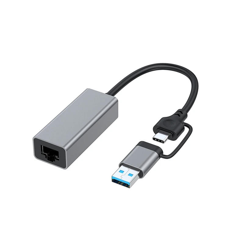 USB Type C To RJ45 Wired Network Card External Wired USB 3.0 To Ethernet Adapter For Laptop PC