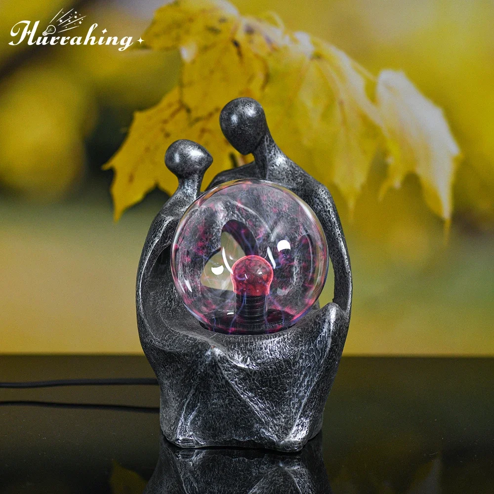 

Hurrahing Lovers Abstract Art Plasma Lamp 4-Inch Atmospheric Night Light Desktop Decor Halloween Gift Sale