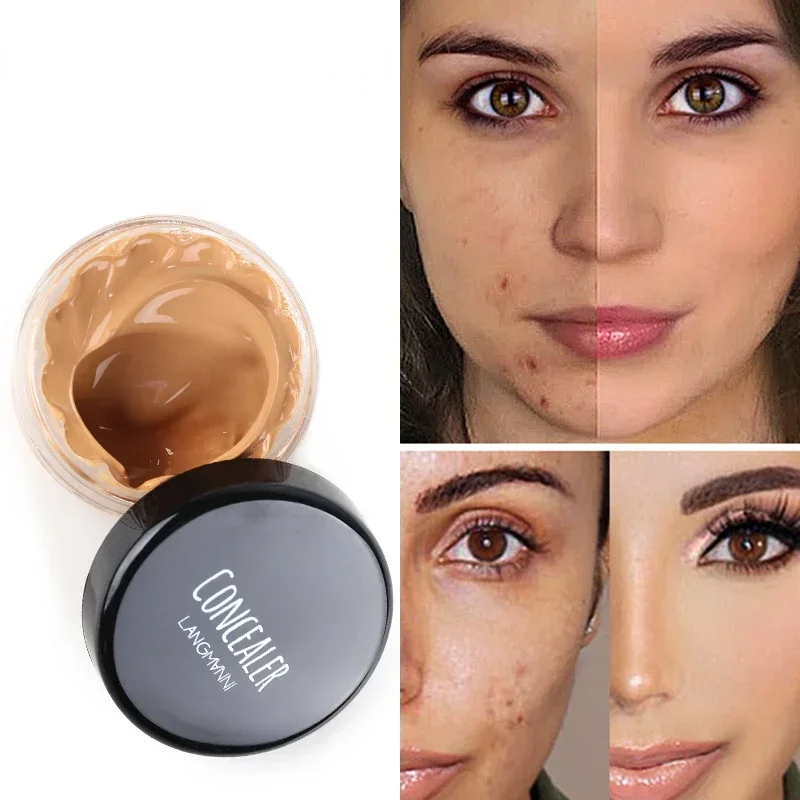 1pc Liquid Full Cover Dark Circles Acne Contour Cream Face Creamy Concealer Foundation Palette Waterproof Makeup Women Cosmetics