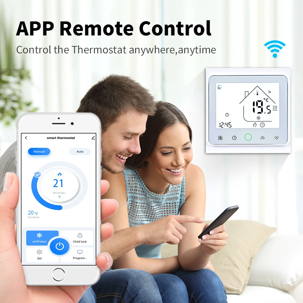 Tuya WiFi Thermostat for Electric/Water Heating/Gas Water Boiler Smart Temperature Controller Work for Alexa Google Yandex Alice