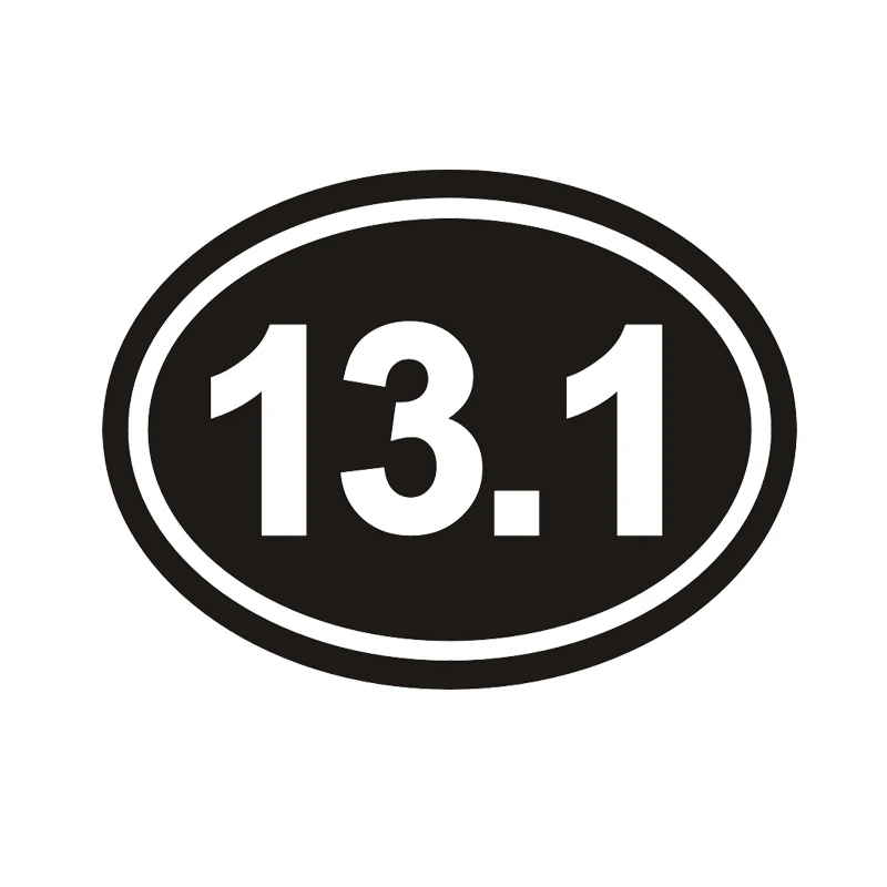 RUN, 8k, 13.1, Oval Running Triathlon Decal Car Window Running Race Marathon Vinyl Sticker (5\