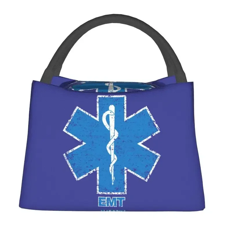 Emt Star Of Life Resuable Lunch Boxes Paramedic Ambulance Cooler Thermal Food Insulated Lunch Bag Office Work Pinic Container